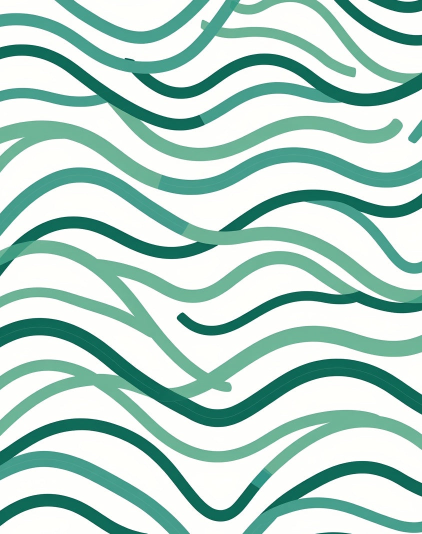 Oceanic Wave Patterned Design Rug