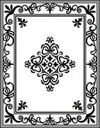 Classic Black Floral Medallion Design Rug