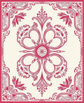 Ornate Floral Scrollwork Design Rug