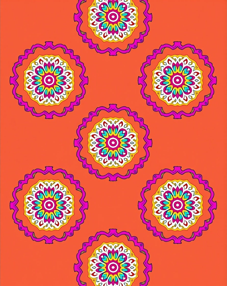 Vibrant Mandala Ethnic Pattern Rug