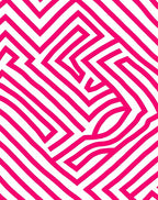 Bold Abstract Pink Geometric Pattern Rug