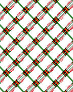Geometric Red Green White Plaid Rug