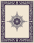 Ornate Floral Scroll Work Rug