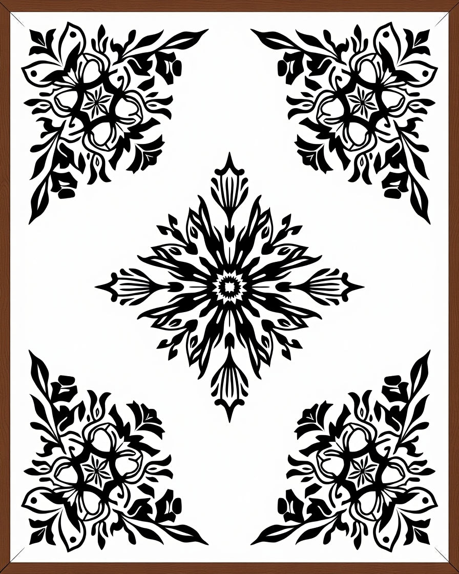 Ornate Floral Mandala Pattern Rug