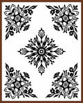Ornate Floral Mandala Pattern Rug