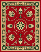 Ornate Floral Scrollwork Design Rug