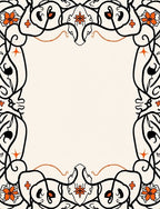 Bold Floral Swirl Art Nouveau Rug