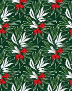 Bold Leaf Berry Abstract Pattern Rug