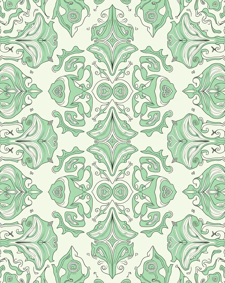 Elegant Abstract Floral Pattern Rug