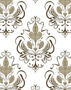 Ornate Floral Scroll Work Pattern Rug