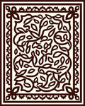 Ornate Vine Scroll Pattern Rug