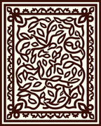 Ornate Vine Scroll Pattern Rug