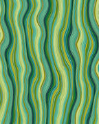 Verdant Wavy Stripe Pattern Rug