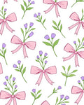 Floral Bow Patterned Cute Design Rug