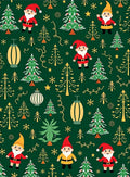 Festive Gnome And Christmas Tree Scene Rug
