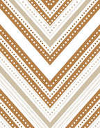 Chevron Dot Patterned Earth Tone Rug