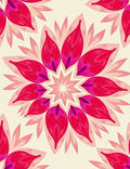 Floral Mandala Pink Cream Rug