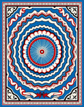 Bold Abstract Radial Pattern Design Rug