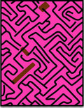 Pink Maze Pattern Rug