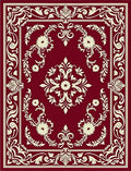 Classic Floral Ivory Inset Design Rug