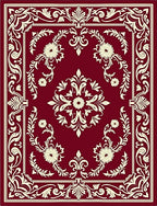 Classic Floral Ivory Inset Design Rug