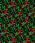 Festive Holly Berry Garland Pattern Rug