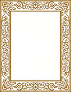 Elegant Scrollwork Frame Design Rug