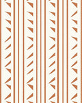Terracotta Stripe Geometric Pattern Rug