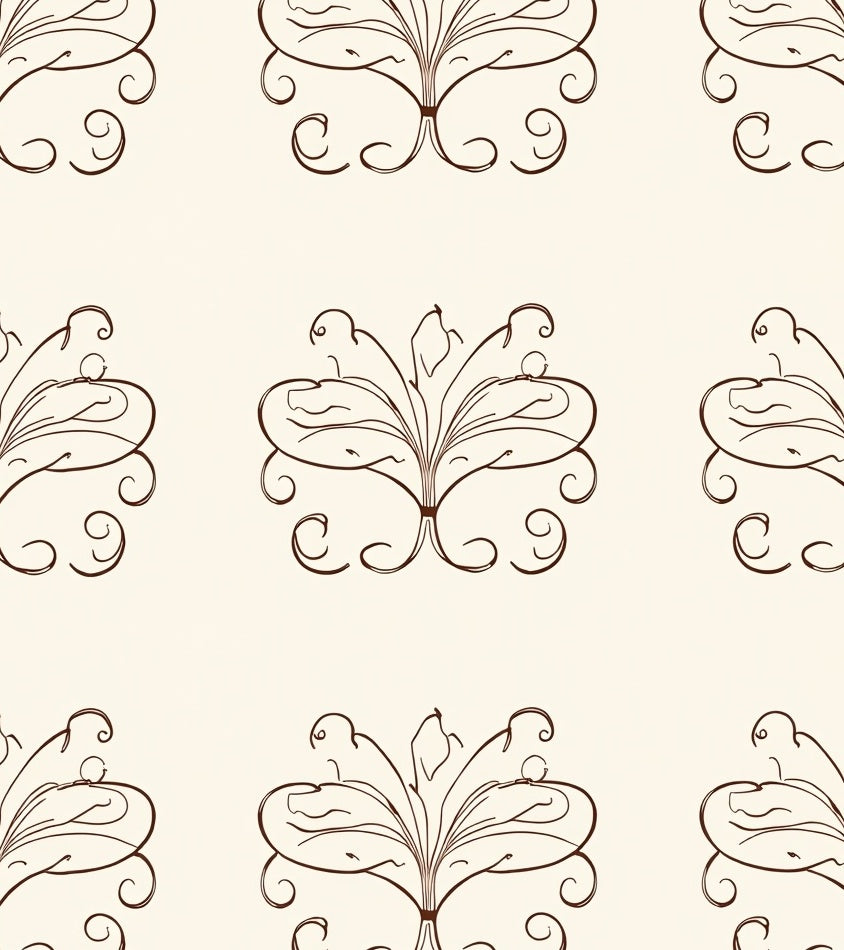 Ornate Scrollwork Patterned Design Rug