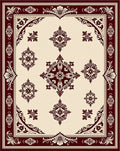 Ornate Floral Medallion Pattern Rug