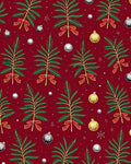 Festive Green Fir Tree Holiday Design Rug