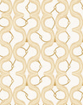 Elegant Cream Gold Swirl Pattern Rug