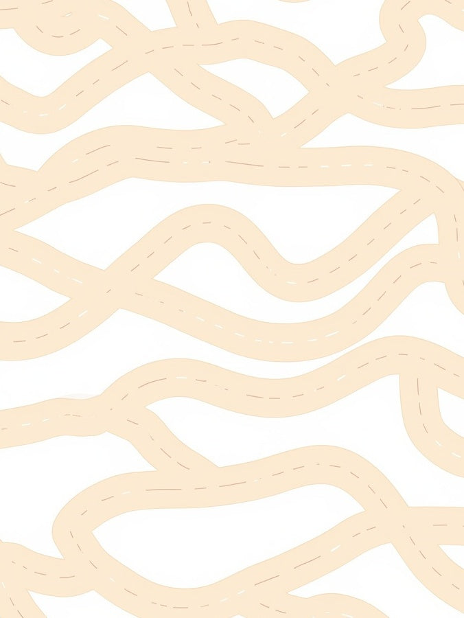 Abstract Winding Road Pattern Rug