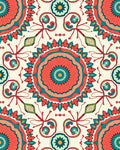 Mandala Inspired Exotic Floral Pattern Rug