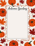 Autumn Pumpkin Leaf Graphic Rug
