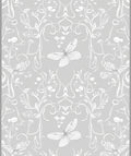 Elegant White Butterfly Nature Pattern Rug