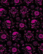 Gothic Skull Floral Style Rug