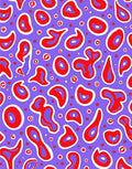Abstract Red Amorphous Shapes Rug