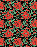 Bold Floral Swirl Detailed Design Rug