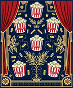 Cinematic Popcorn Pattern Design Rug