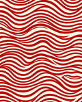 Striped Wavy Red Design Rug