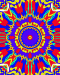 Vibrant Floral Mandala Graphic Design Rug