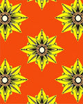 Radiant Yellow Star Art Deco Rug