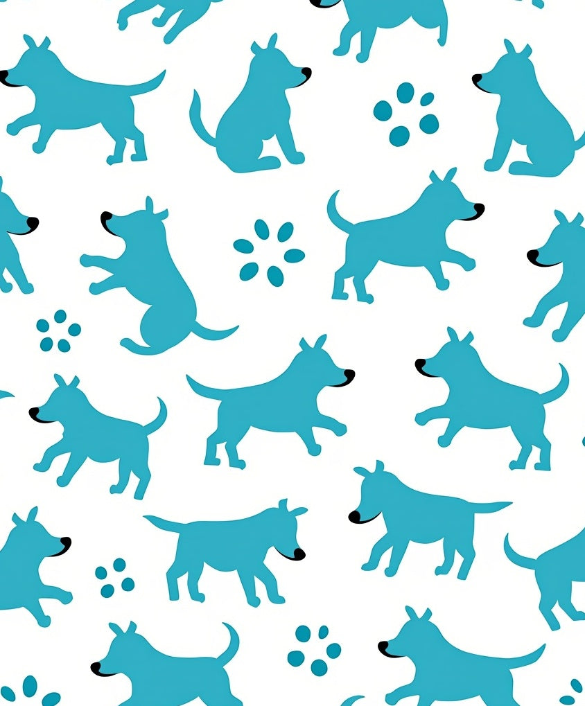 Playful Dogs Pattern Design Rug
