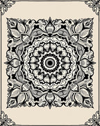Intricate Floral Mandala Pattern Rug