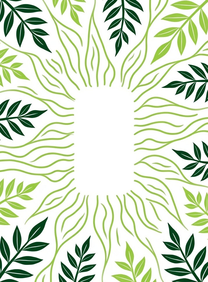 Greenery Vine Leaf Pattern Rug