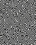 Black And White Swirl Maze Pattern Rug