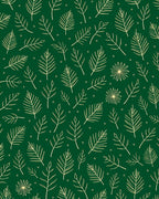 Golden Leaf Botanical Pattern Rug