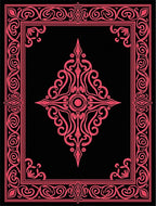 Ornate Pink Scrollwork Decorative Rug