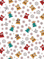 Whimsical Christmas Characters And Snowflakes Rug